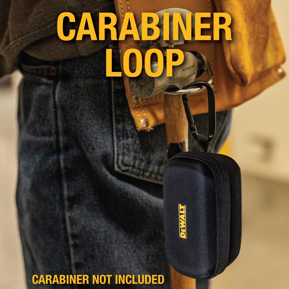 DEWALT Protective EVA Headphone Case – Compact, Shockproof & Water-Repellent for TWS ProX2 ANC Earbuds