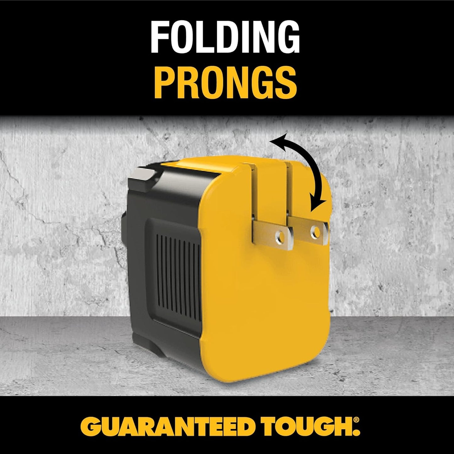 DEWALT Heavy Duty 65W USB-C GaN Wall Charger – 3-Port Fast PD Compact Adapter