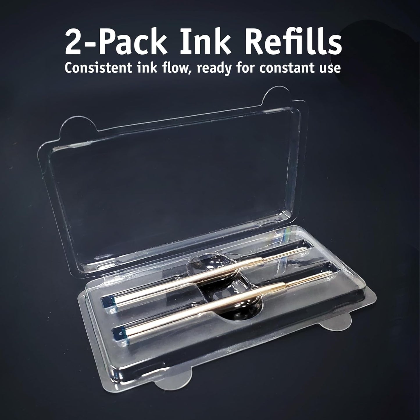 DEWALT Stylus Pen Ink Refills – 2-Pack Ballpoint Replacement Cartridges, Fits DEWALT 3-in-1 Stylus Pen, Black or Blue Ink