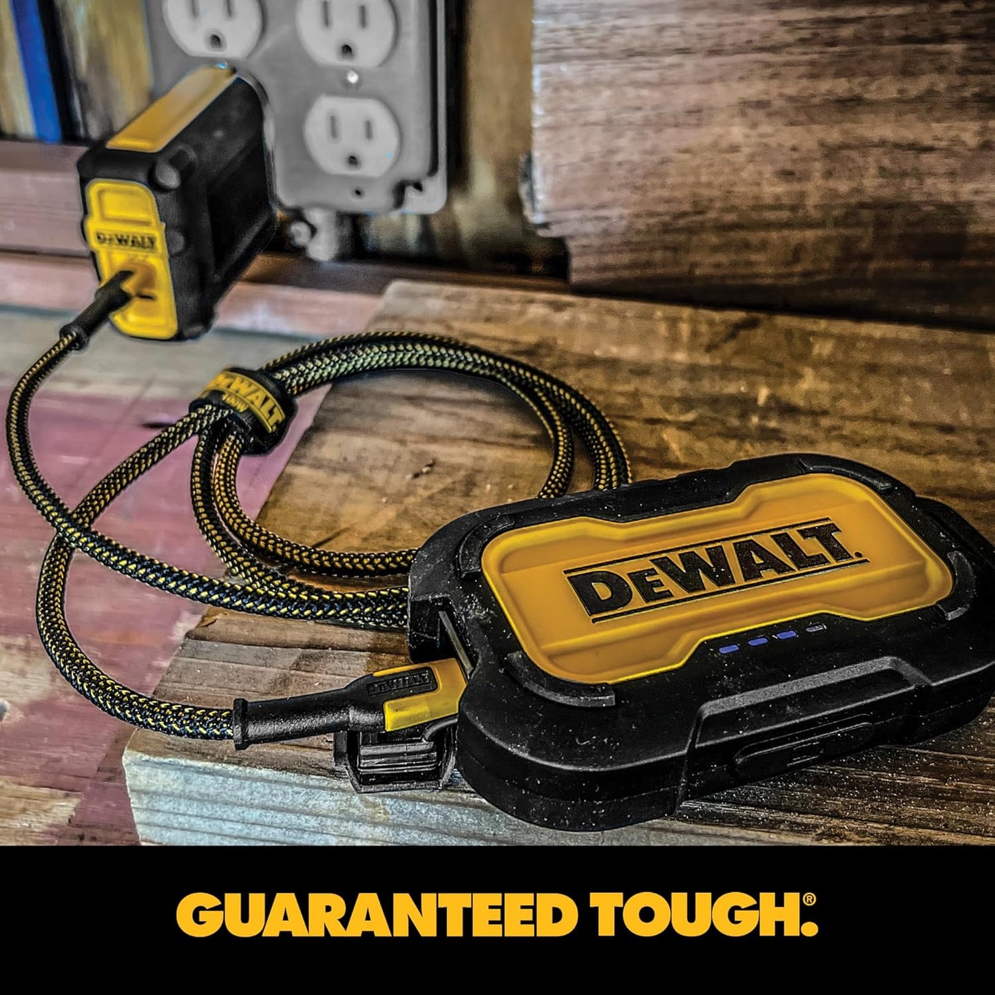 DEWALT Heavy Duty 100W USB-C Cable – PD Fast Charging Type-C to Type-C Jobsite Cord