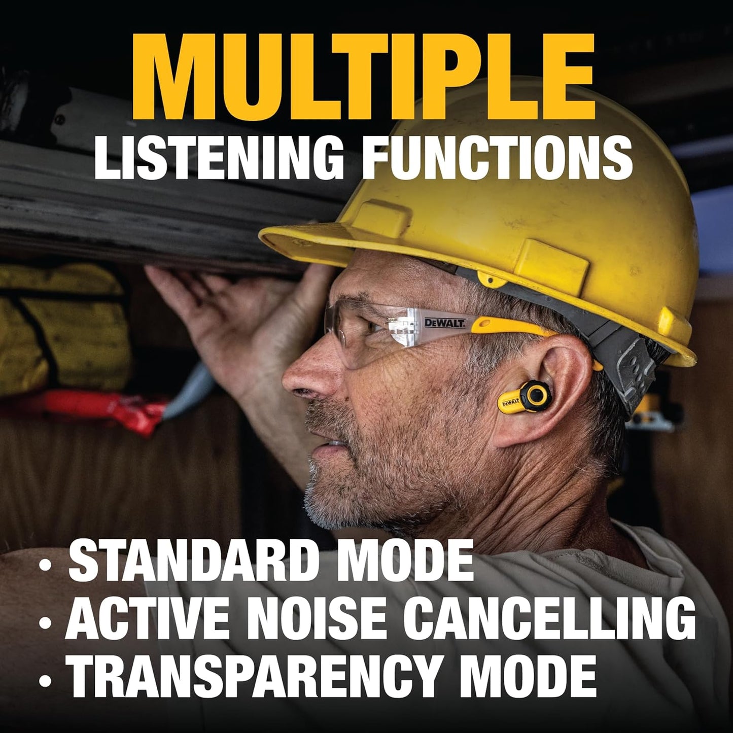DEWALT Pro X2 ANC True Wireless Earbuds – 38dB Noise Canceling