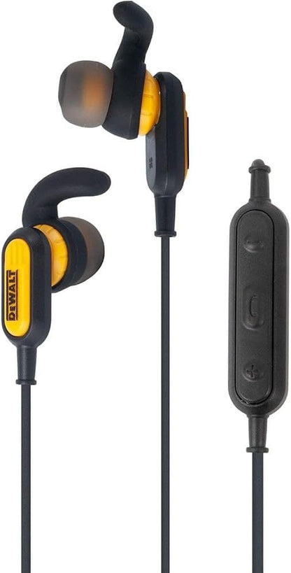 DEWALT Heavy Duty Neckband Bluetooth 5.2 Earbuds – 20H Runtime, IP56, with Mic