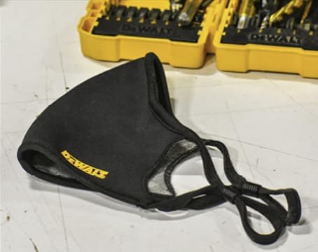 DEWALT Breathable Cooling Face Masks – 2-Pack with Adjustable Fit & Neckstrap