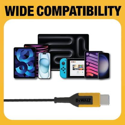 DEWALT Heavy Duty USB-C Wired Earphones – Jobsite Headphones w/Mic