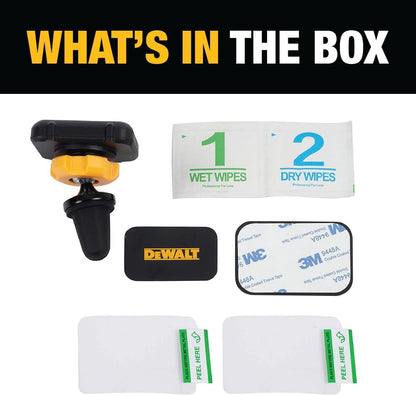 DEWALT Heavy Duty Magnetic Car Phone Holder – Universal Air Vent Mount