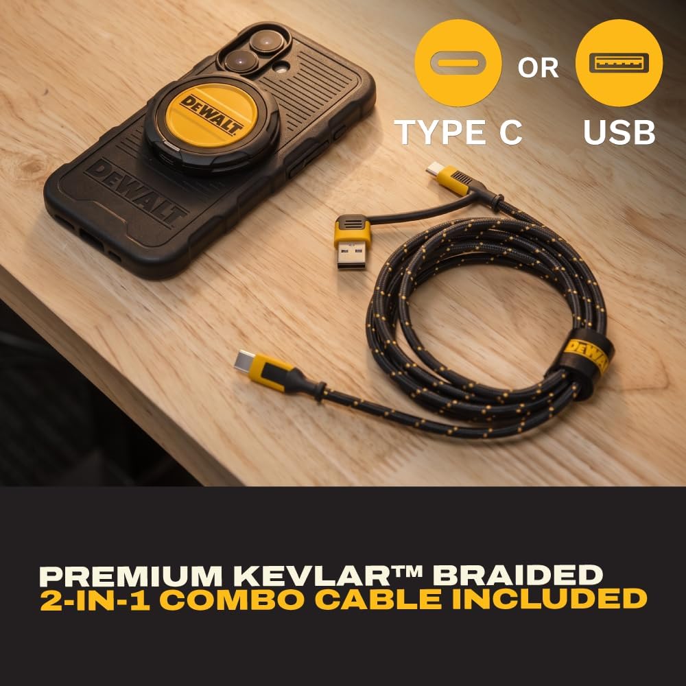 DEWALT Magnetic Wireless Charger with Kickstand, MagSafe Compatible Fast Charge