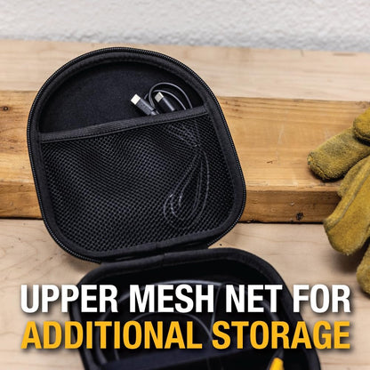 DEWALT Protective EVA Headphone Case – Compact, Shockproof & Water-Repellent