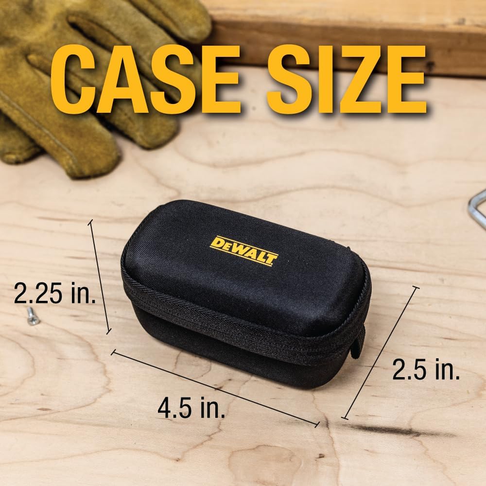DEWALT Protective EVA Headphone Case – Compact, Shockproof & Water-Repellent for TWS ProX2 ANC Earbuds