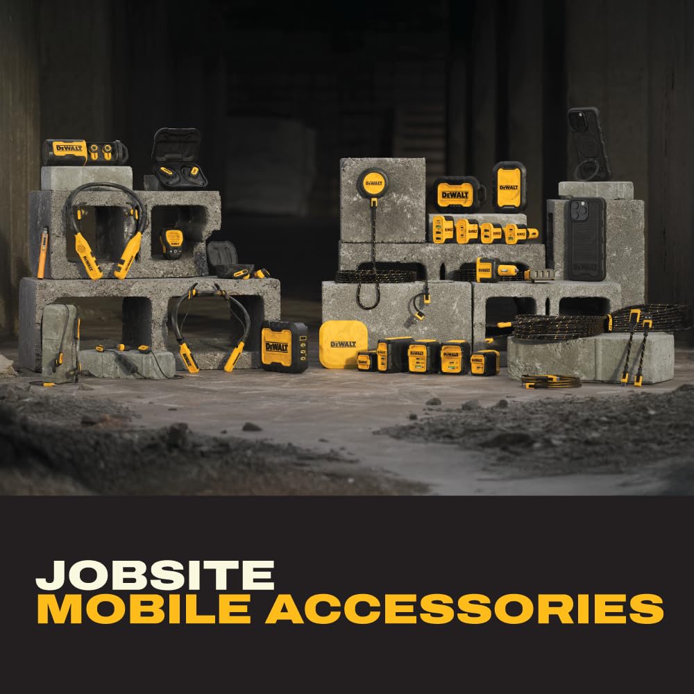 DEWALT Magnetic USB-C Cable 6ft – 60W PD Fast Charging Cord with USB-A Adapter