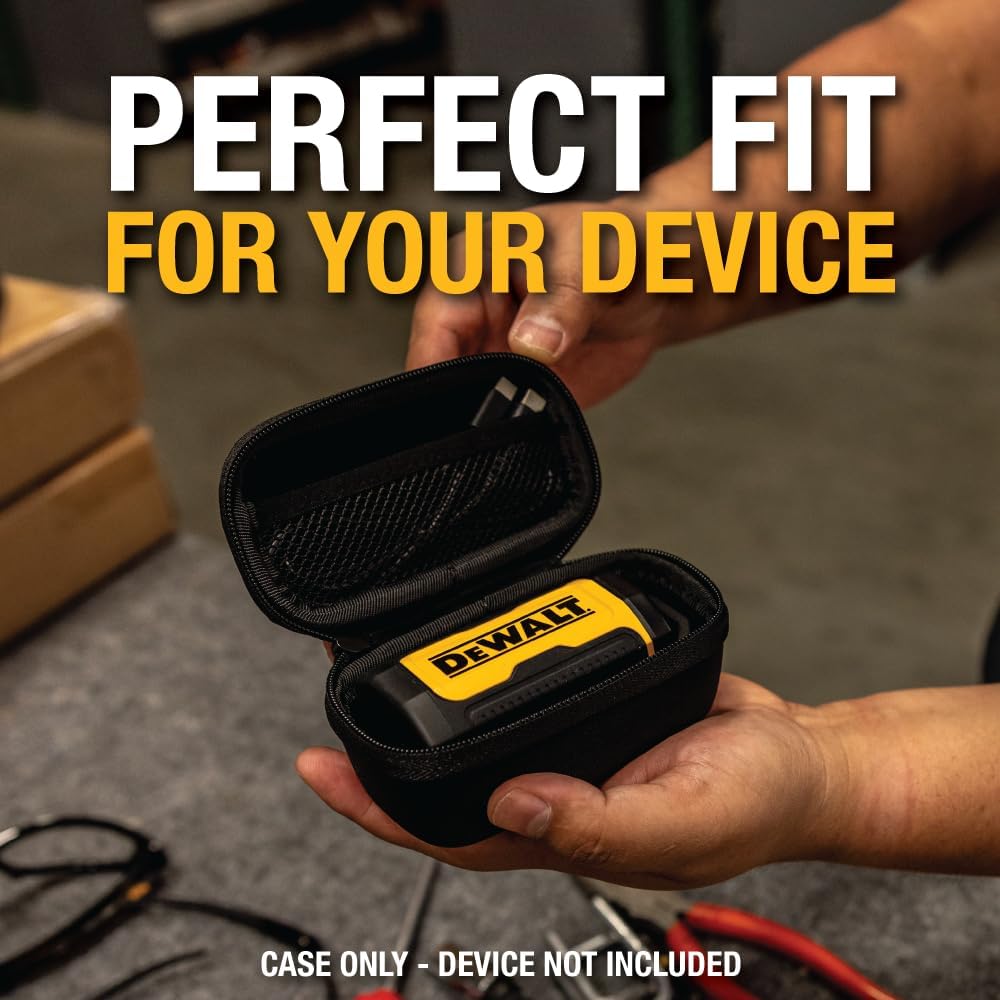DEWALT Protective EVA Headphone Case – Compact, Shockproof & Water-Repellent for TWS ProX2 ANC Earbuds
