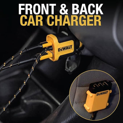 DEWALT 5-Port PD Car Charger – Front & Back Seat USB Fast Charging Hub
