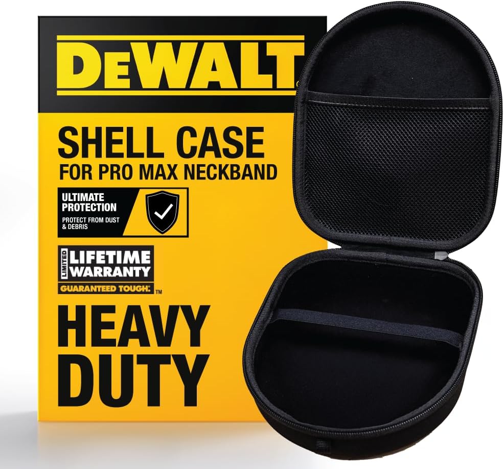 DEWALT Protective EVA Headphone Case – Compact, Shockproof & Water-Repellent