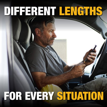 DEWALT Heavy Duty Lightning to USB-A Cable – Reinforced Braided iPhone Charger Cord