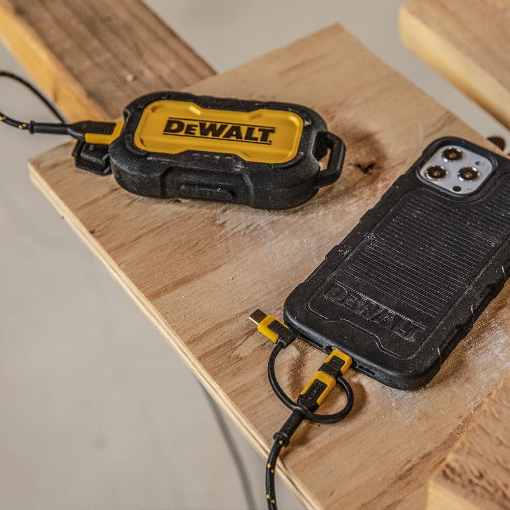 DEWALT Heavy Duty 3-in-1 Charging Cable – 6ft Fast Charger Lightning/USB-C/Micro USB