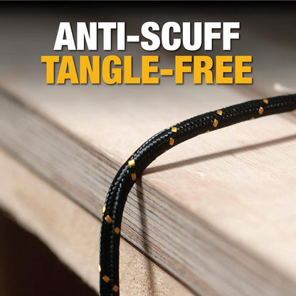 DEWALT Heavy Duty USB to USB-C Cables (2-Pack, 6ft) – Fast Charging Braided Type-C