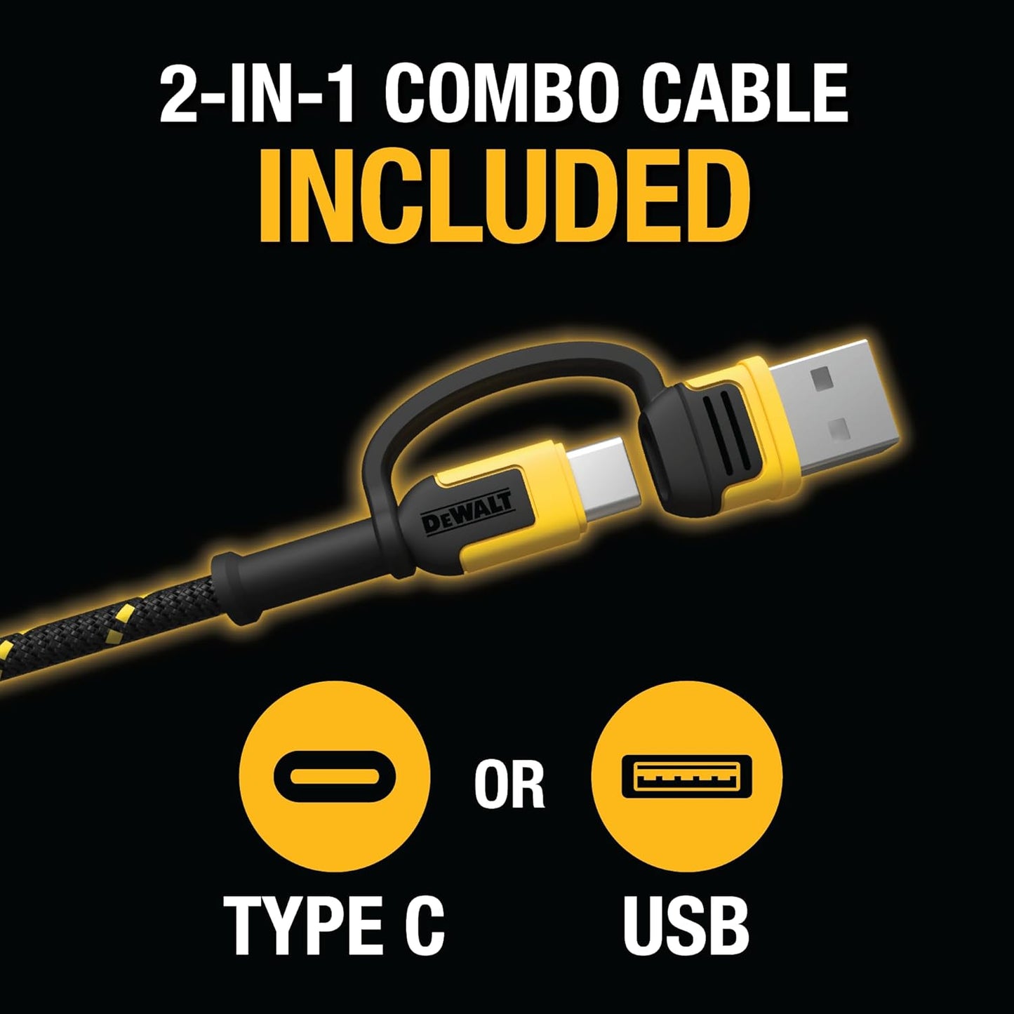 DEWALT Heavy Duty 15W Wireless Charger Pad – MagSafe Compatible iPhone Charger w/Wall Mount