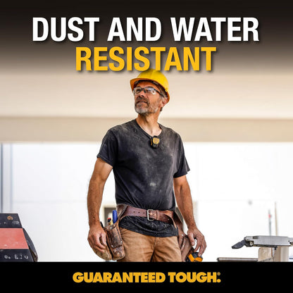 DEWALT Wearable Bluetooth Speaker – Updated Clip-On Jobsite Portable Speaker w/Mic