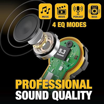 DEWALT Pro X2 ANC True Wireless Earbuds – 38dB Noise Canceling