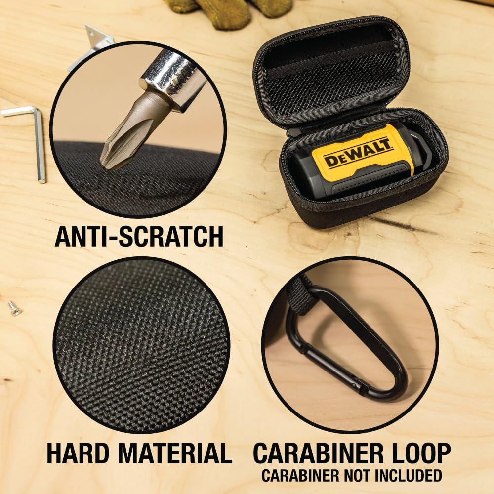 DEWALT Protective EVA Headphone Case – Compact, Shockproof & Water-Repellent for TWS ProX2 ANC Earbuds