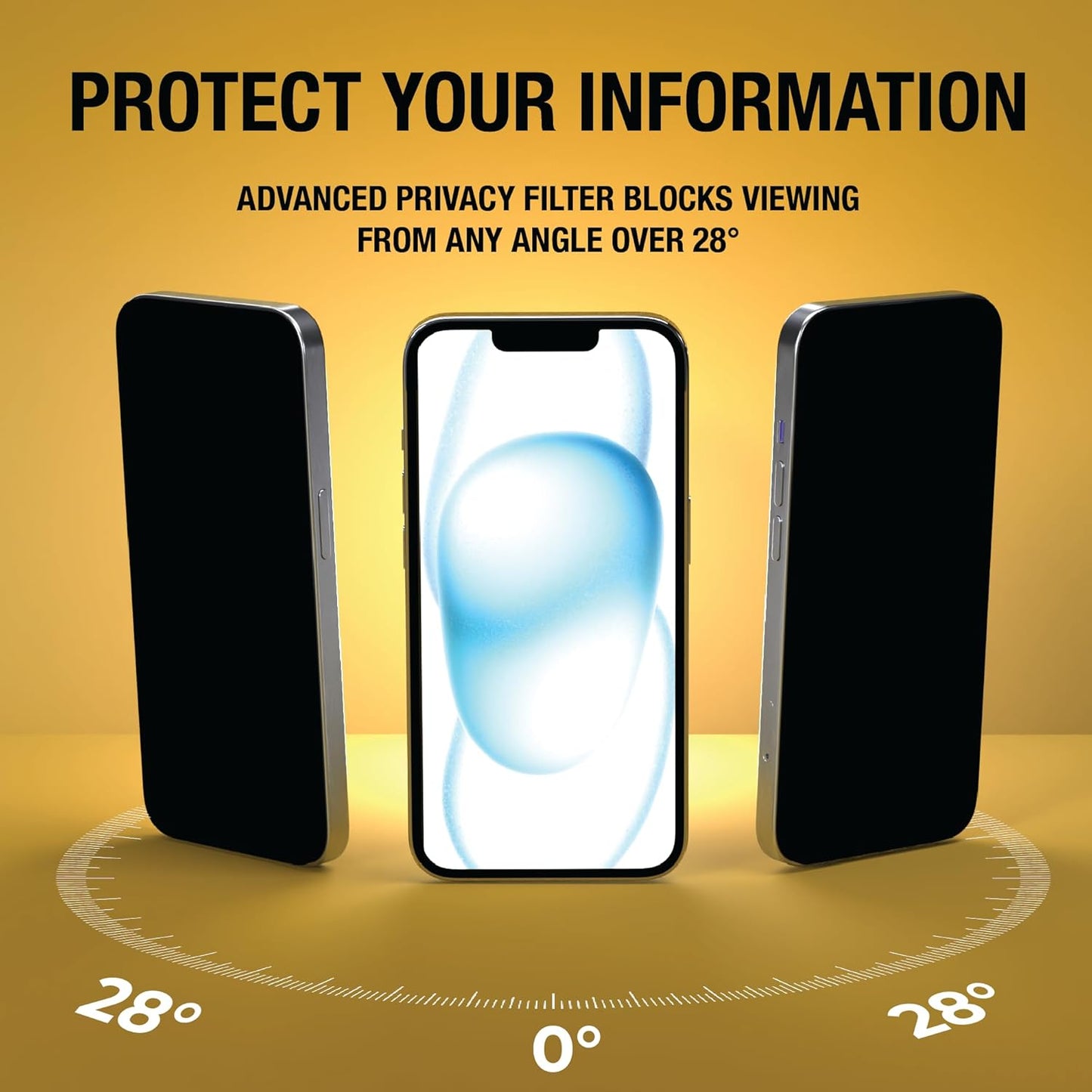 DEWALT iPhone Privacy Screen Protector 2-Pack – Anti Spy Tempered Glass