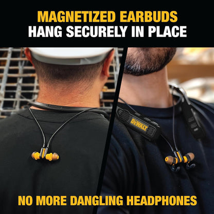 DEWALT Black Edition 2-in-1 Neckband Headphones & Wearable Speaker