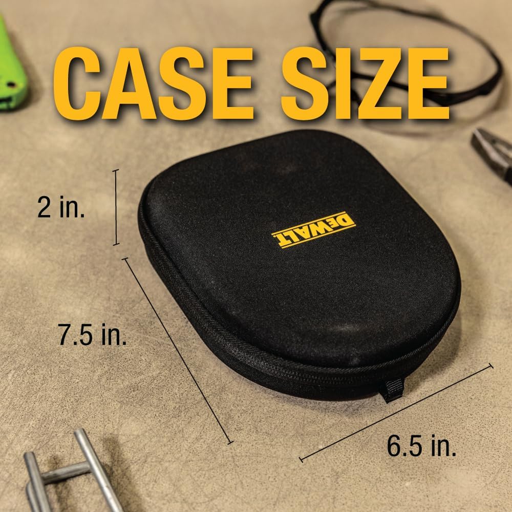 DEWALT Protective EVA Headphone Case – Compact, Shockproof & Water-Repellent