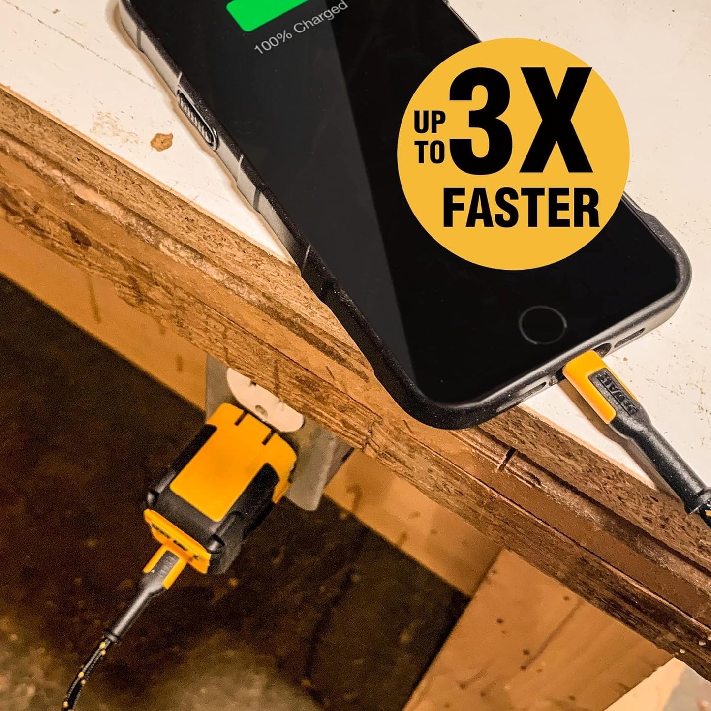DEWALT Heavy Duty 30W USB-C Wall Charger – Fast PD Charger Block w/Foldable Plug