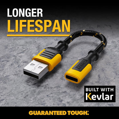 DEWALT Heavy Duty USB to USB-C Adapter (2-Pack) – USBC Female to USB-A Male OTG Converter