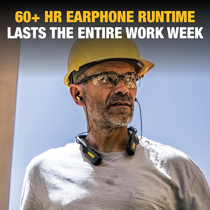 DEWALT Black Edition 2-in-1 Neckband Headphones & Wearable Speaker