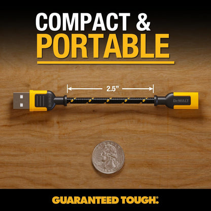 DEWALT Heavy Duty USB to USB-C Adapter (2-Pack) – USBC Female to USB-A Male OTG Converter