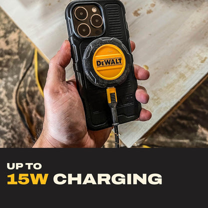 DEWALT Magnetic Wireless Car Phone Mount Charger – Vent & Dash Mount Holder