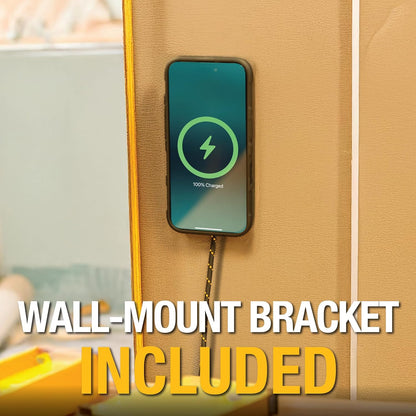 DEWALT Heavy Duty 15W Wireless Charger Pad – MagSafe Compatible iPhone Charger w/Wall Mount