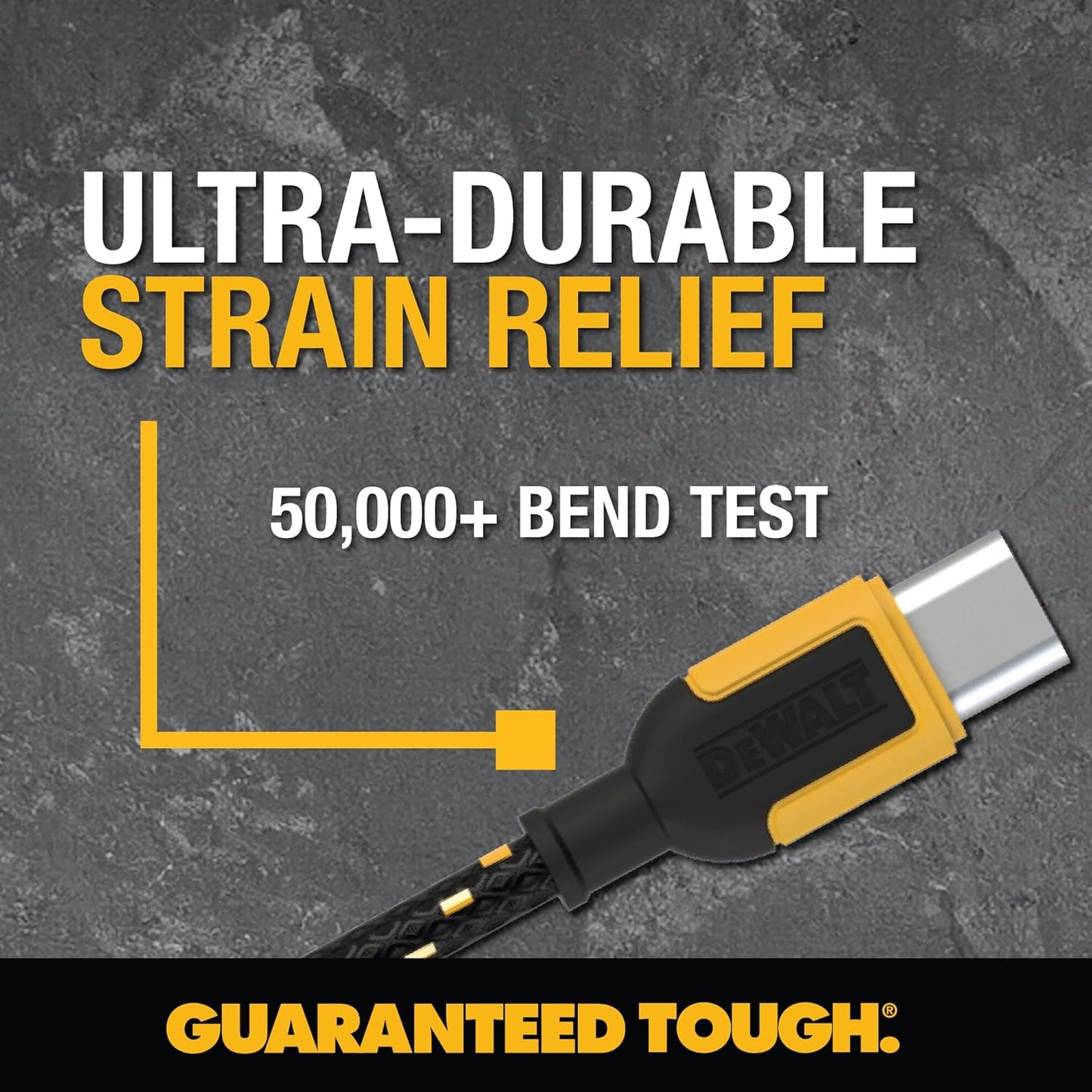 DEWALT Heavy Duty USB-C to USB-C Short Cable (2-Pack, 6in) – 60W PD Fast Charging Cord