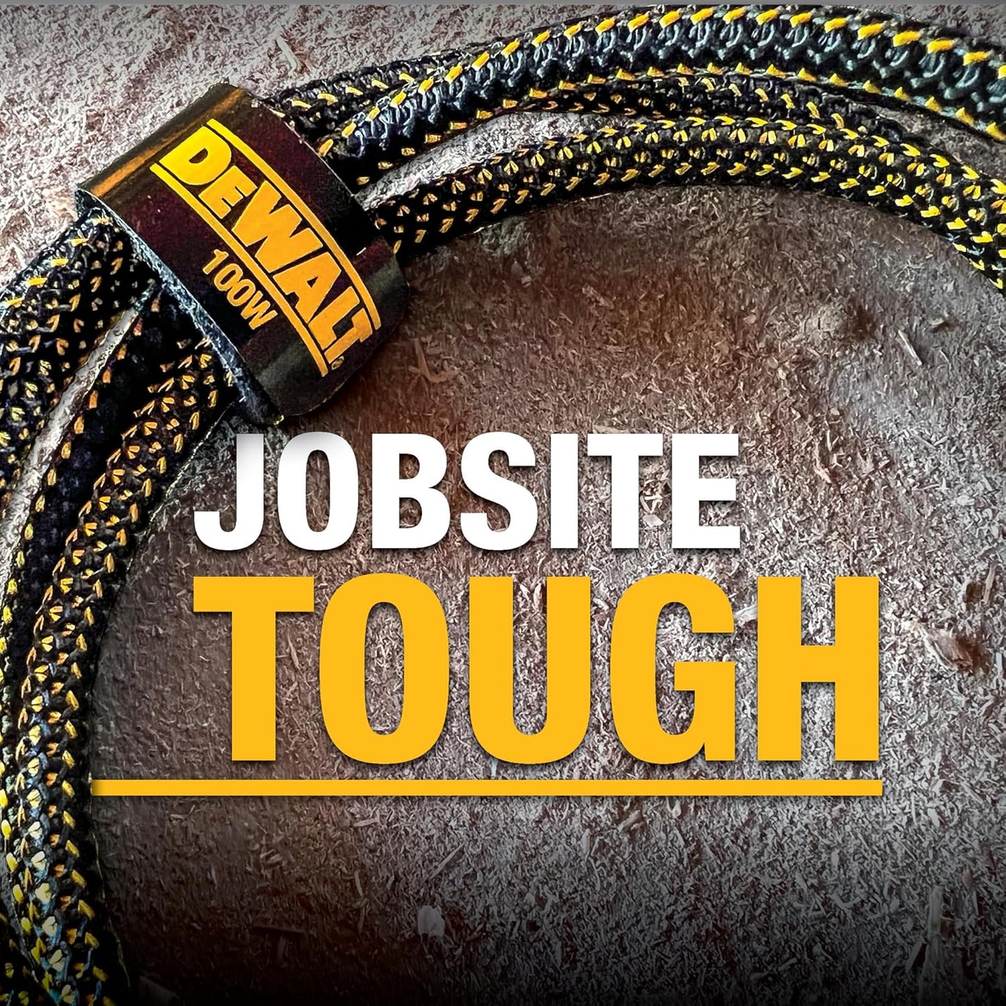 DEWALT Heavy Duty 100W USB-C Cable – PD Fast Charging Type-C to Type-C Jobsite Cord