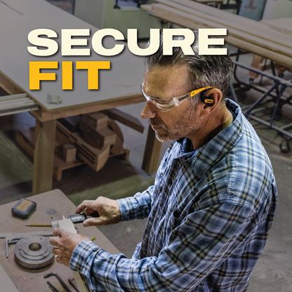 DEWALT Heavy Duty Open Ear Bluetooth Earbuds – 44Hr Runtime, Jobsite Safe Wireless