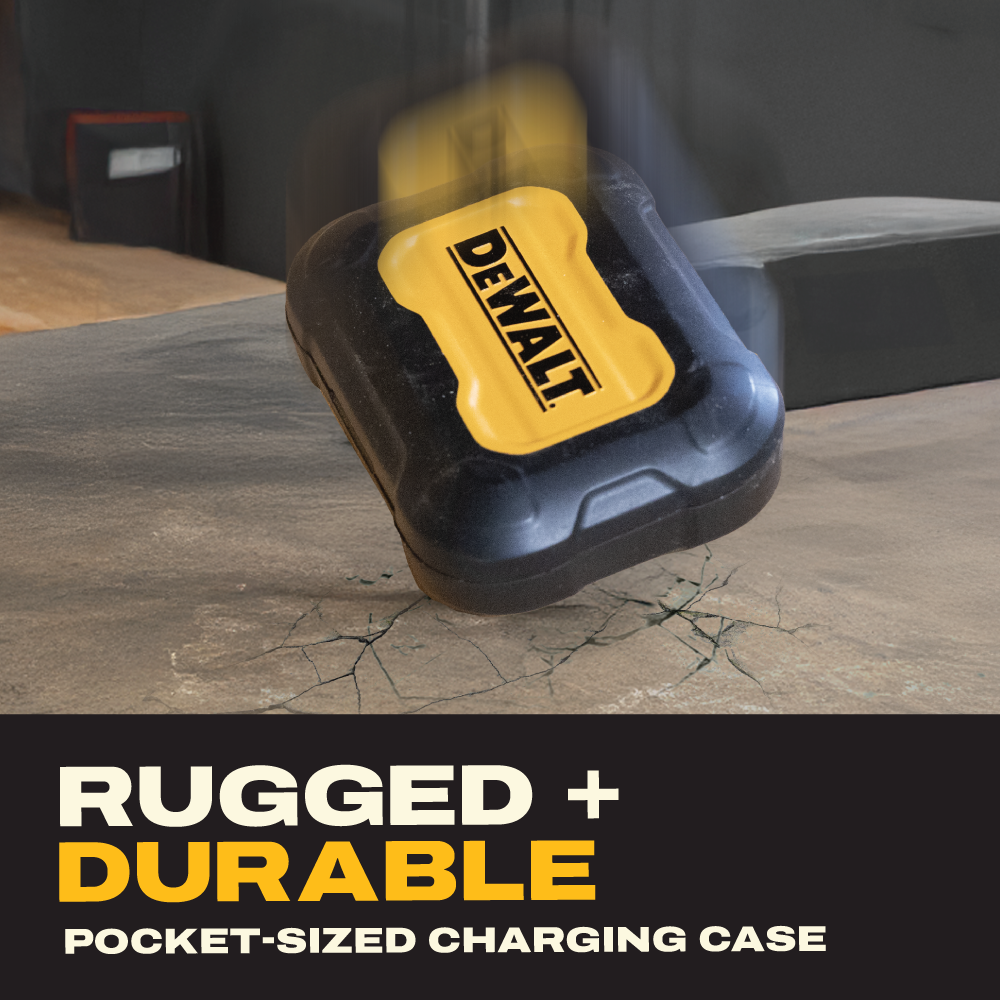 DEWALT Heavy Duty Open Ear Bluetooth Earbuds – 44Hr Runtime, Jobsite Safe Wireless