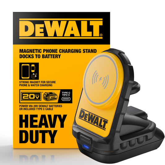 DEWALT 2-in-1 Magnetic Wireless Charger for Phone and Apple Watch, 20V MAX