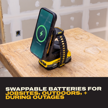 DEWALT 2-in-1 Magnetic Wireless Charger for Phone and Apple Watch, 20V MAX