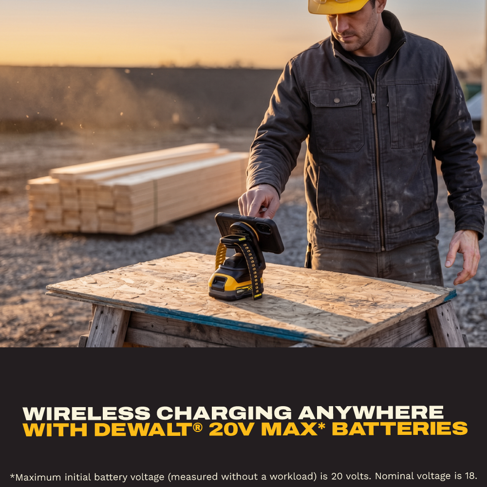 DEWALT 2-in-1 Magnetic Wireless Charger for Phone and Apple Watch, 20V MAX