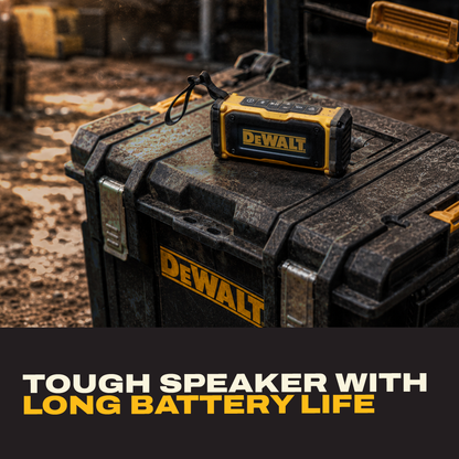 DEWALT Magnetic ToughSound Pro Bluetooth Speaker – 22W Jobsite Wireless Portable Speaker w/Built-in Magnets, IP67 Dust & Waterproof, 14H Runtime, Auracast Multi-Speaker Linking & EQ Modes