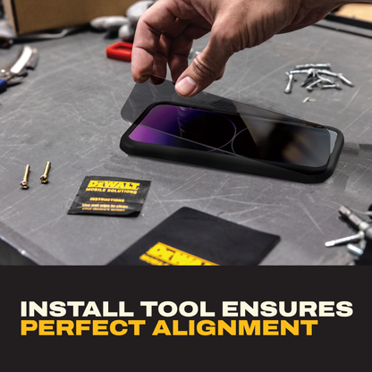 DEWALT Privacy Screen Protectors for iPhone 17 Air/Pro/Pro Max (2-Pack) – Anti-Spy 9H Glass