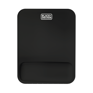 ERGONOMIC MOUSE PAD WITH WRIST SUPPORT, BLACK