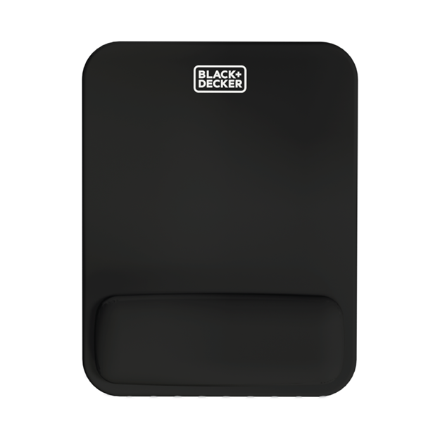 ERGONOMIC MOUSE PAD WITH WRIST SUPPORT, BLACK