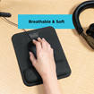 ERGONOMIC MOUSE PAD WITH WRIST SUPPORT, BLACK