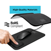 ERGONOMIC MOUSE PAD WITH WRIST SUPPORT, BLACK