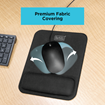 ERGONOMIC MOUSE PAD WITH WRIST SUPPORT, BLACK