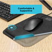 ERGONOMIC MOUSE PAD WITH WRIST SUPPORT, BLACK