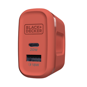 2-Port PD & QC Wall Charger 38W, CORAL ROSE