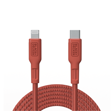 Lightning to Type C Charging Cable, 9 Ft, BD Coral Rose