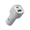 2-Port PD Car Charger 38W, WHITE